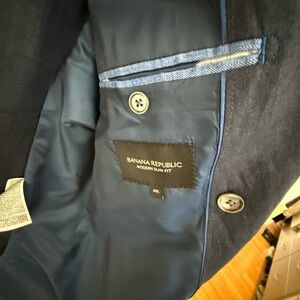 Banana Republic Linen Double-Breasted Blazer